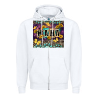 White Mama with sunflowers Zipper Hoodie - FaDigitalArtStudio