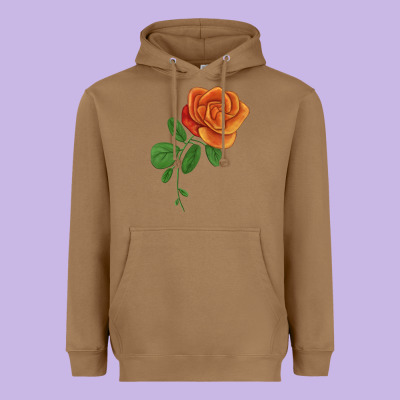 Burst Of Joy Rose Heavyweight Hoodie Designed By Lillyallendesigns