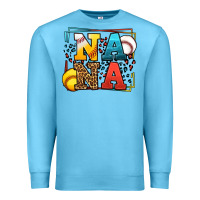 Ocean Blue Baseball and Softball nana Premium Sweatshirt - LillyAllenDesigns