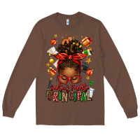 Chestnut santas favorite principal afro messy bun Long Sleeve Tee - texasbilliewilder