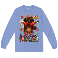 Colony Blue santas favorite principal afro messy bun Long Sleeve Tee - texasbilliewilder