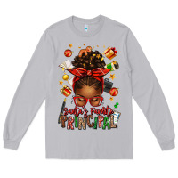 Moon Dust santas favorite principal afro messy bun Long Sleeve Tee - texasbilliewilder