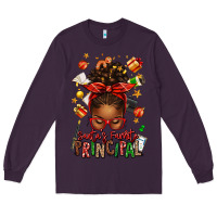 Plum santas favorite principal afro messy bun Long Sleeve Tee - texasbilliewilder