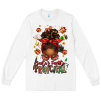 White santas favorite principal afro messy bun Long Sleeve Tee - texasbilliewilder