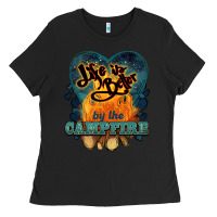 Black life is better by the campfire Ladies Tee - NancyCooperArtShop