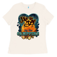 Bone life is better by the campfire Ladies Tee - NancyCooperArtShop