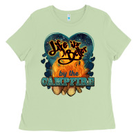 Matcha life is better by the campfire Ladies Tee - NancyCooperArtShop
