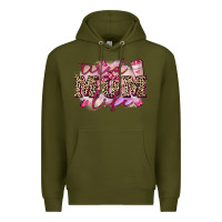 Army Green Tired mom life Premium Hoodie - FaDigitalArtStudio
