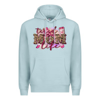 Blue Mist Tired mom life Premium Hoodie - FaDigitalArtStudio