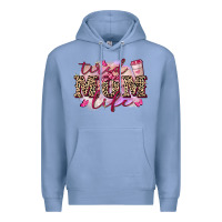 Colony Blue Tired mom life Premium Hoodie - FaDigitalArtStudio