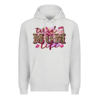Dove Grey Tired mom life Premium Hoodie - FaDigitalArtStudio