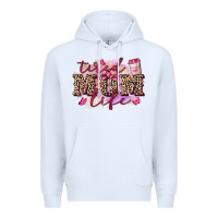 White Tired mom life Premium Hoodie - FaDigitalArtStudio