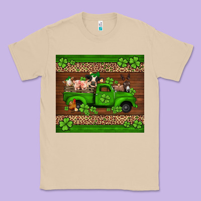 St Patricks Farm Animals Truck Classic Tee Designed By Jasminsmagicworld