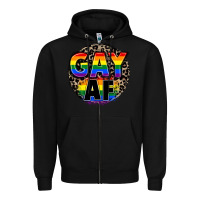 Black Gay af Zipper Hoodie - FaDigitalArtStudio