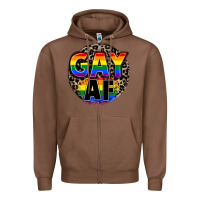 Chestnut Gay af Zipper Hoodie - FaDigitalArtStudio