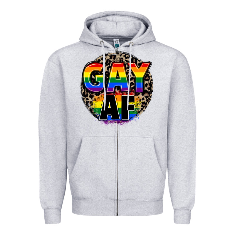 Gay Af Zipper Hoodie by FaDigitalArtStudio | Teevron