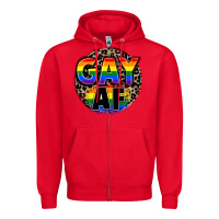 Red Gay af Zipper Hoodie - FaDigitalArtStudio