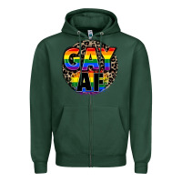 Sports Green Gay af Zipper Hoodie - FaDigitalArtStudio
