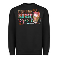 Black Coffee nurse repeat Heavyweight Sweatshirt - CowGirlArtShop
