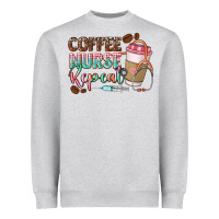 Heather Grey Coffee nurse repeat Heavyweight Sweatshirt - CowGirlArtShop