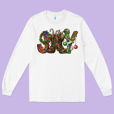 Army Christmas Joy Long Sleeve Tee Designed By Nancycooperartshop