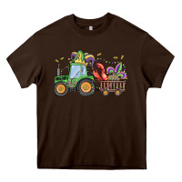Chocolate Brown mardi gras tractor Heavy Core Tee - MaliasSmallBusiness