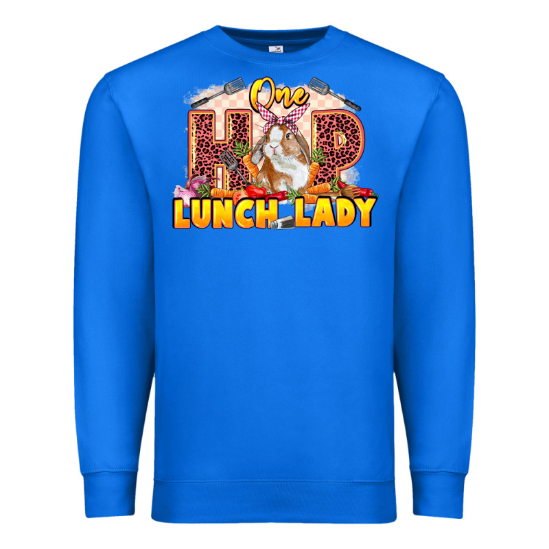 One Hip Lunch Lady Easter Day Premium Sweatshirt by LillyAllenDesigns | Teevron