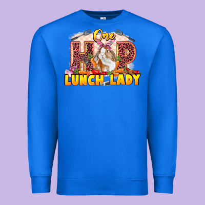 One Hip Lunch Lady Easter Day Premium Sweatshirt Designed By Lillyallendesigns