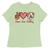Matcha Peace Love Bulldog Ladies Tee - Jasminsmagicworld