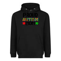 Black autism awareness puzzle theme Heavyweight Hoodie - CowhideDigitalArt