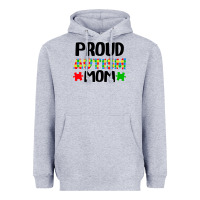 Heather Grey autism awareness puzzle theme Heavyweight Hoodie - CowhideDigitalArt