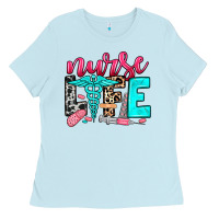 Baby Blue nurse life Ladies Tee - NancyCooperArtShop
