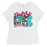 White nurse life Ladies Tee - NancyCooperArtShop