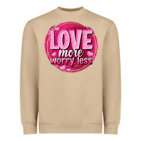 Mushroom Love more worry less Valentine's Day Heavyweight Sweatshirt - HowdyJamesFarm