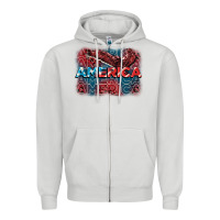 Dove Grey America america america america 4th of july Zipper Hoodie - FaDigitalArtStudio