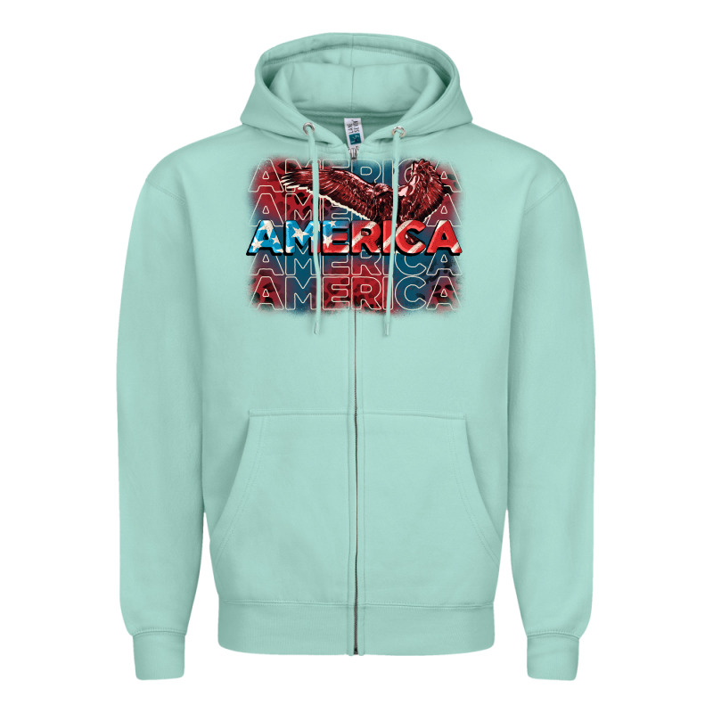 America America America America 4th Of July Zipper Hoodie by FaDigitalArtStudio | Teevron