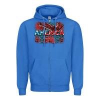 True Royal America america america america 4th of july Zipper Hoodie - FaDigitalArtStudio
