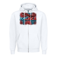 White America america america america 4th of july Zipper Hoodie - FaDigitalArtStudio