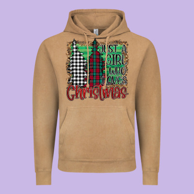 Womens Just A Girl Who Loves Christmas Funny Vintage Hoodie Designed By Bettercallsaul