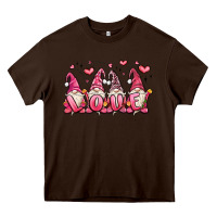 Chocolate Brown love gnomes valentine's day Heavy Core Tee - MaliasSmallBusiness
