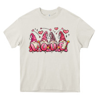 Cream love gnomes valentine's day Heavy Core Tee - MaliasSmallBusiness