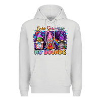 Dove Grey love gnomies no brounds pride Premium Hoodie - FaDigitalArtStudio