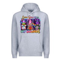 Heather Grey love gnomies no brounds pride Premium Hoodie - FaDigitalArtStudio