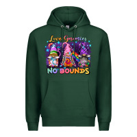 Sports Green love gnomies no brounds pride Premium Hoodie - FaDigitalArtStudio