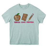 Arona teach love inspire leopard Heavy Core Tee - AdoDesignShop
