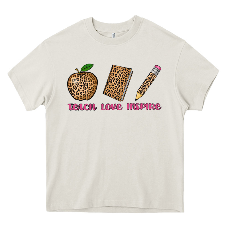 Teach Love Inspire Leopard Heavy Core Tee by AdoDesignShop | Teevron