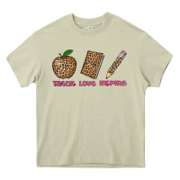 Mossy teach love inspire leopard Heavy Core Tee - AdoDesignShop