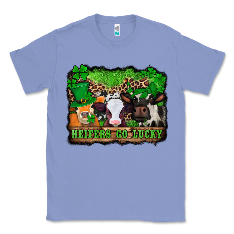 St Patricks Cows Heifers Go Lucky Classic Tee by Jasminsmagicworld | Teevron