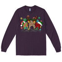 Plum Merry Christmas tooth Long Sleeve Tee - texasbilliewilder