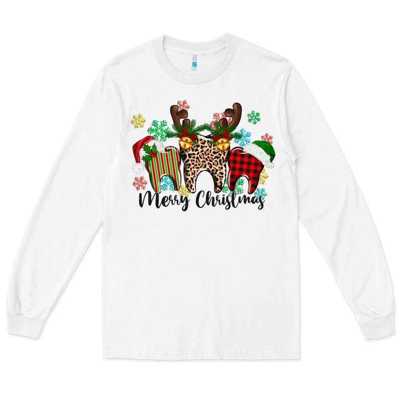 Merry Christmas Tooth Long Sleeve Tee by texasbilliewilder | Teevron